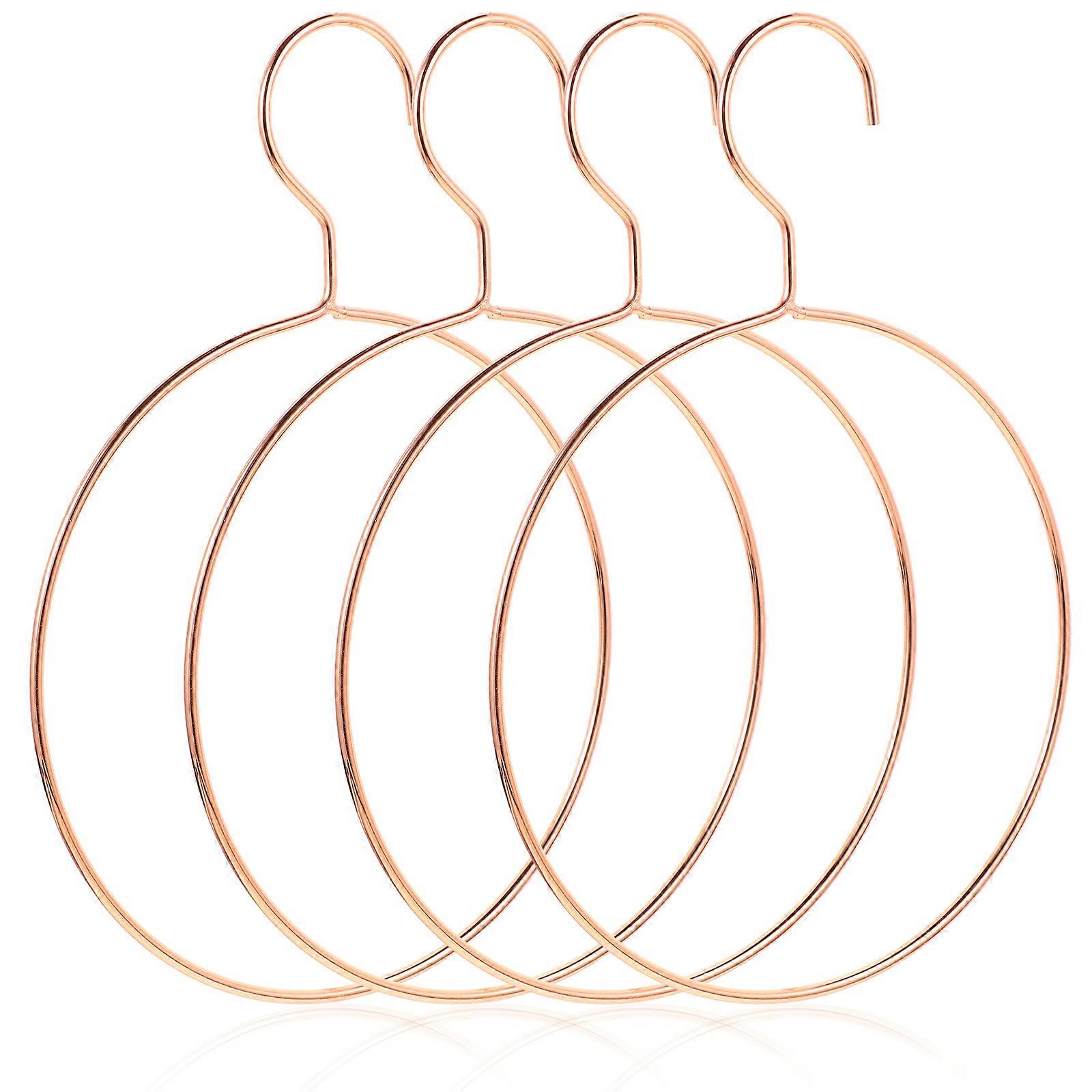 4pcs Nordic Style Scarf Ring Hanger Closet Clothes Hanger Metal Belt Hangers