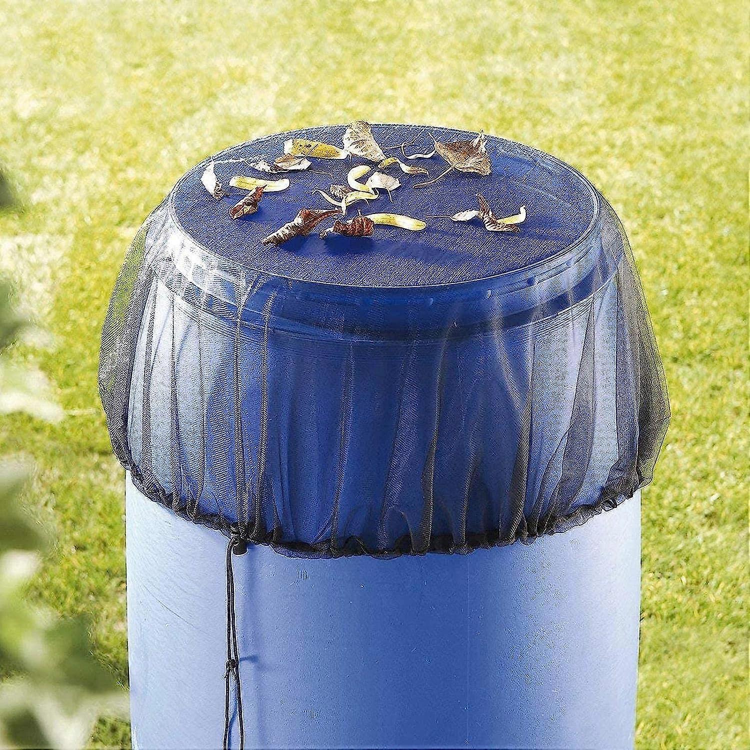 for Rain Cistern Rain Barrel Cover Rain Barrel Net with Drawstring - Protect Against Leaves, Mosquitoes