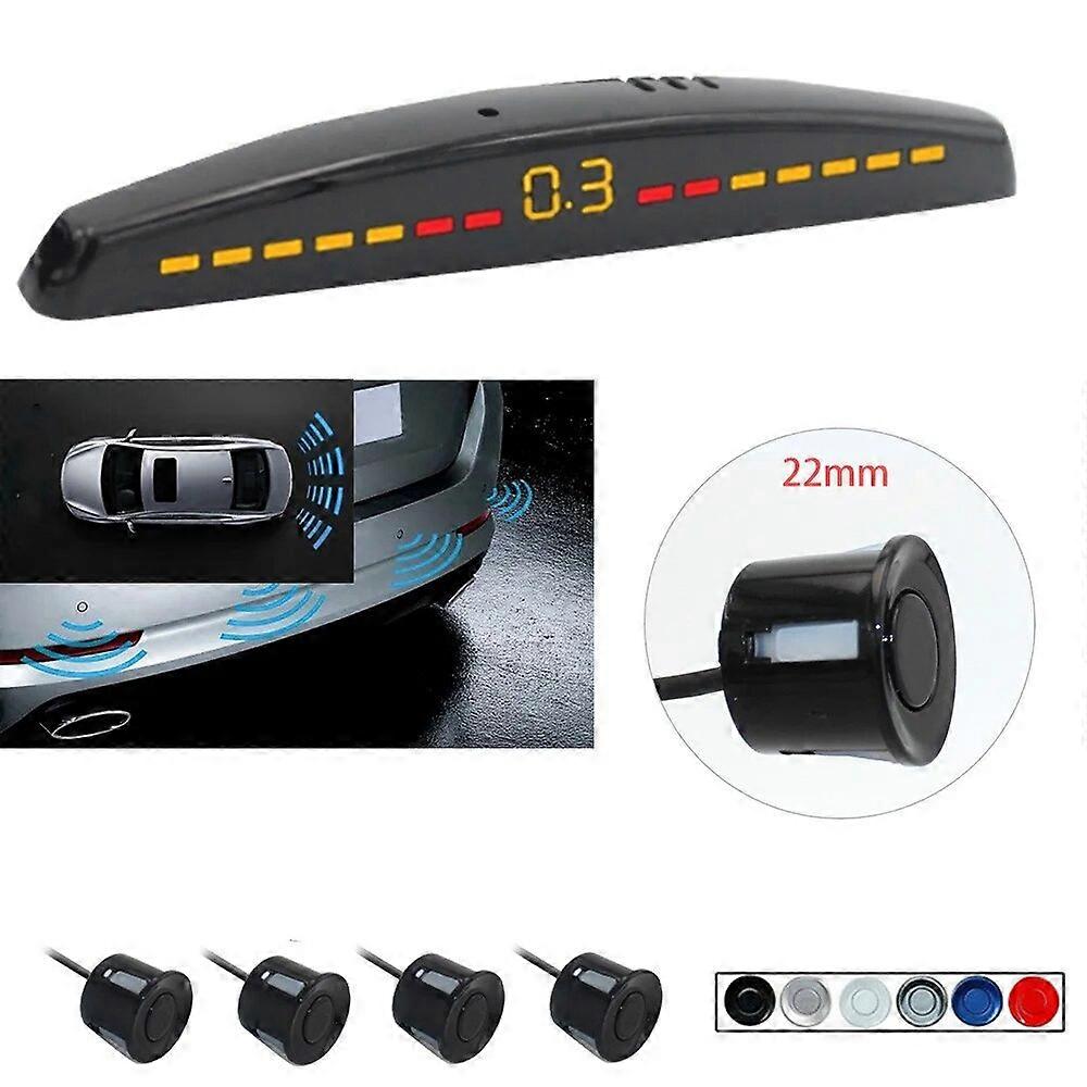 Car Led Parking Sensor Auto Car Detector Parktronic Display Reverse Backup Radar Monitor System With 4 Sensors FN9U4820