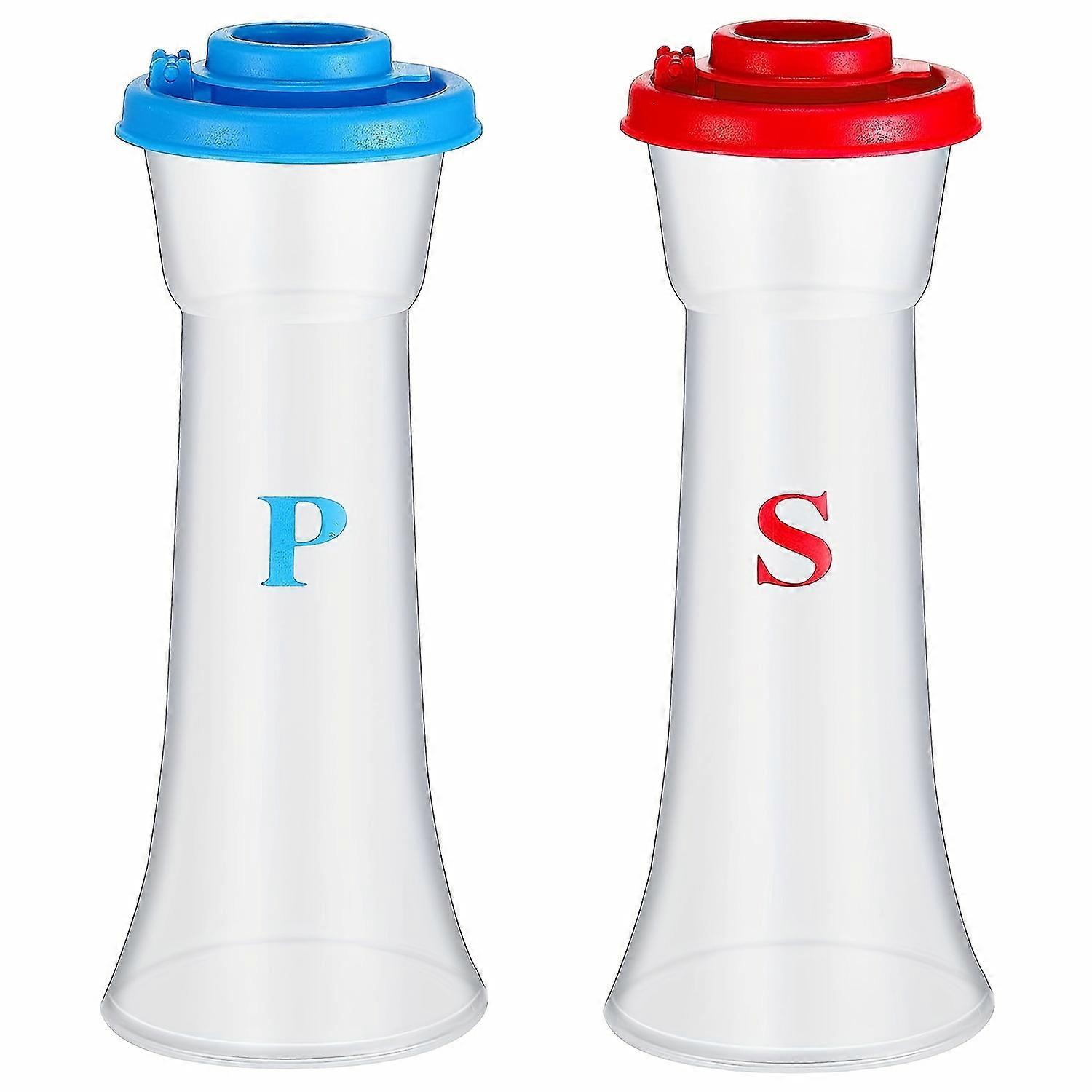 2pcs/set, Salt And Pepper Shakers Set, Salt Shaker With Lids, Hourglass Shaped Salt And Pepper Shakers, Salt And Pepper Container For Home Kitchen Res