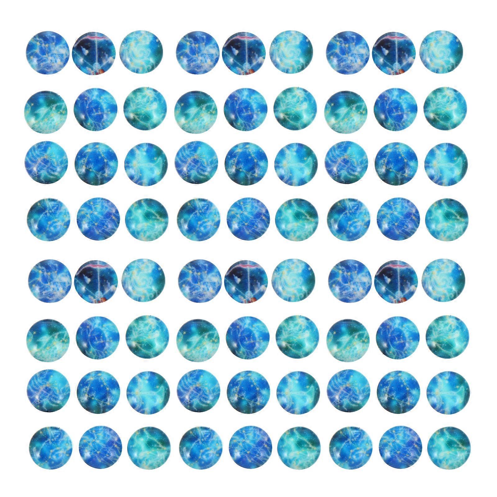 100pcs DIY Flatback Twelve Constellations Luminous Gems Pendant Making Material