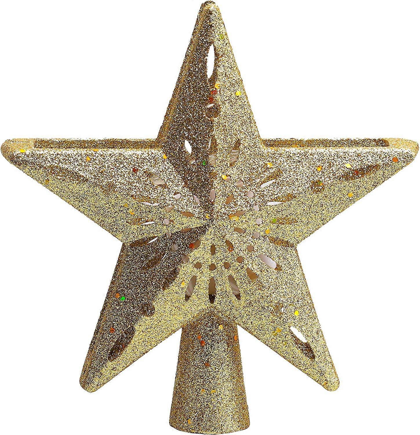 XIANRENGE Christmas Tree Topper Projector Light Star Tree Topper for Christmas Decoration Snowflake Light Tree Topper with Rotating LED Adjustable Lig