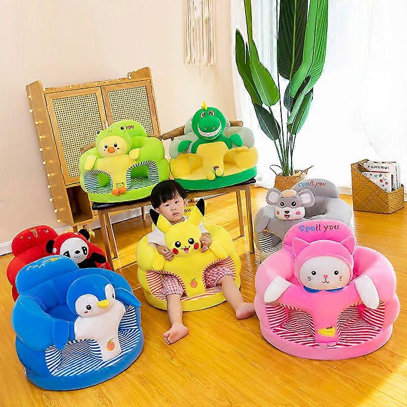 Bean Bags Baby Chair Sit Me Up Cute Penguin Design Sit Me Up Floor Seat for Baby Comfy Plush Infant Upseat Baby Seat Removable and Washable for Home o