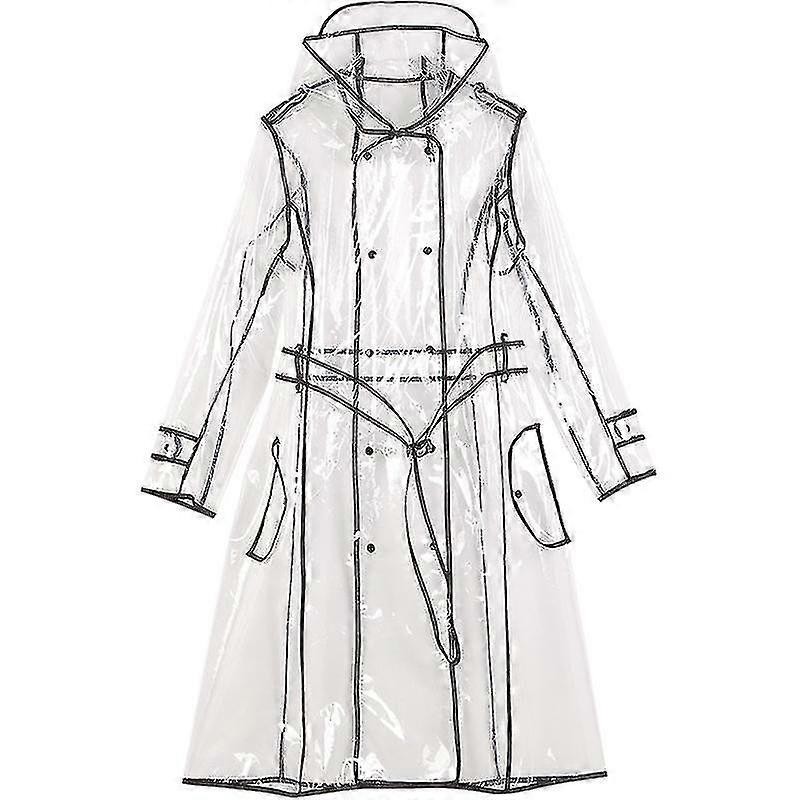 Waterproof Raincoat Lightweight Packable Raincoat Transparent Rain Ponchos1pcs-transparent