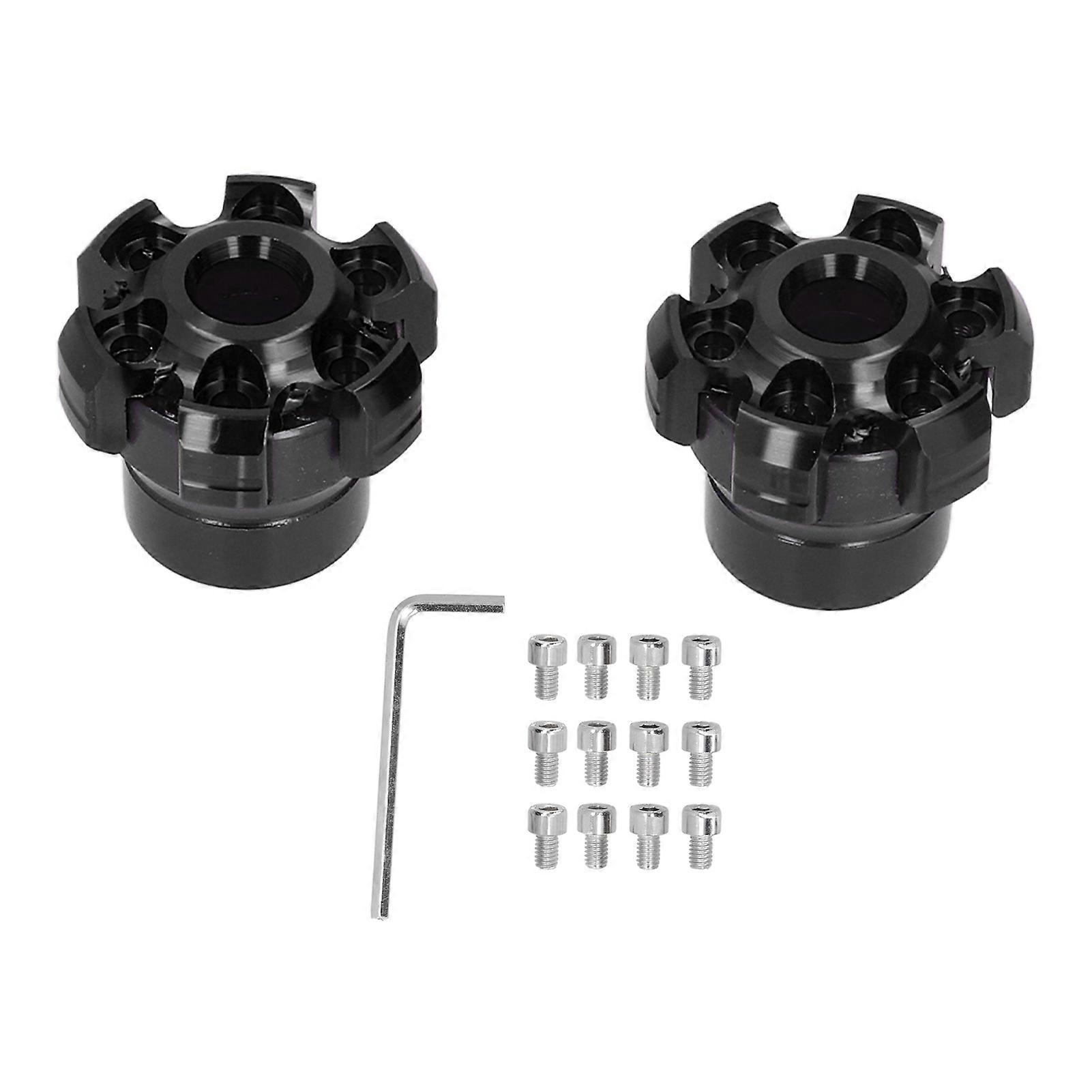 2PCS Wheel Fork Frame Sliders Crash Protection CNC Aluminium Alloy Universal for Motorcycles BikesBlack YEMAA