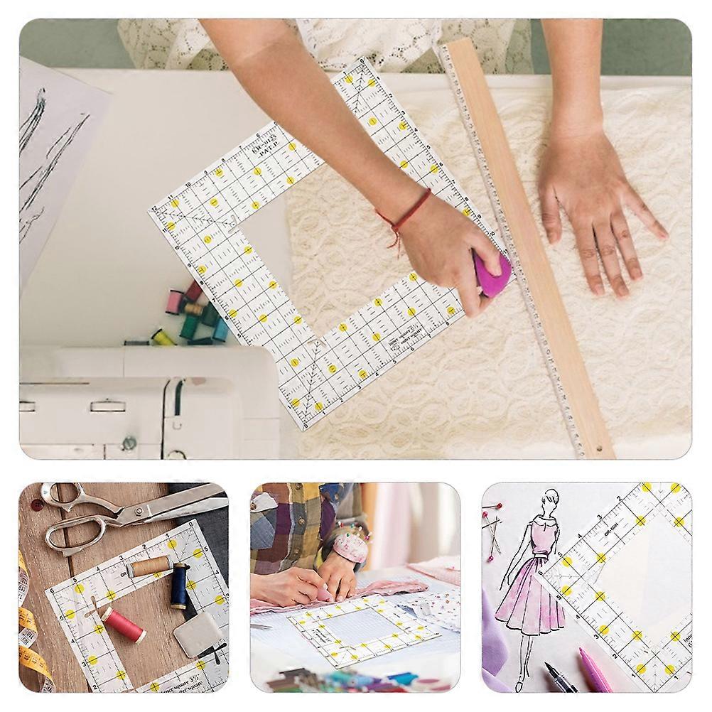 2pcs Patchwork Ruler Quilting Cutting Ruler Patchwork Cutting Template Sewing Supply