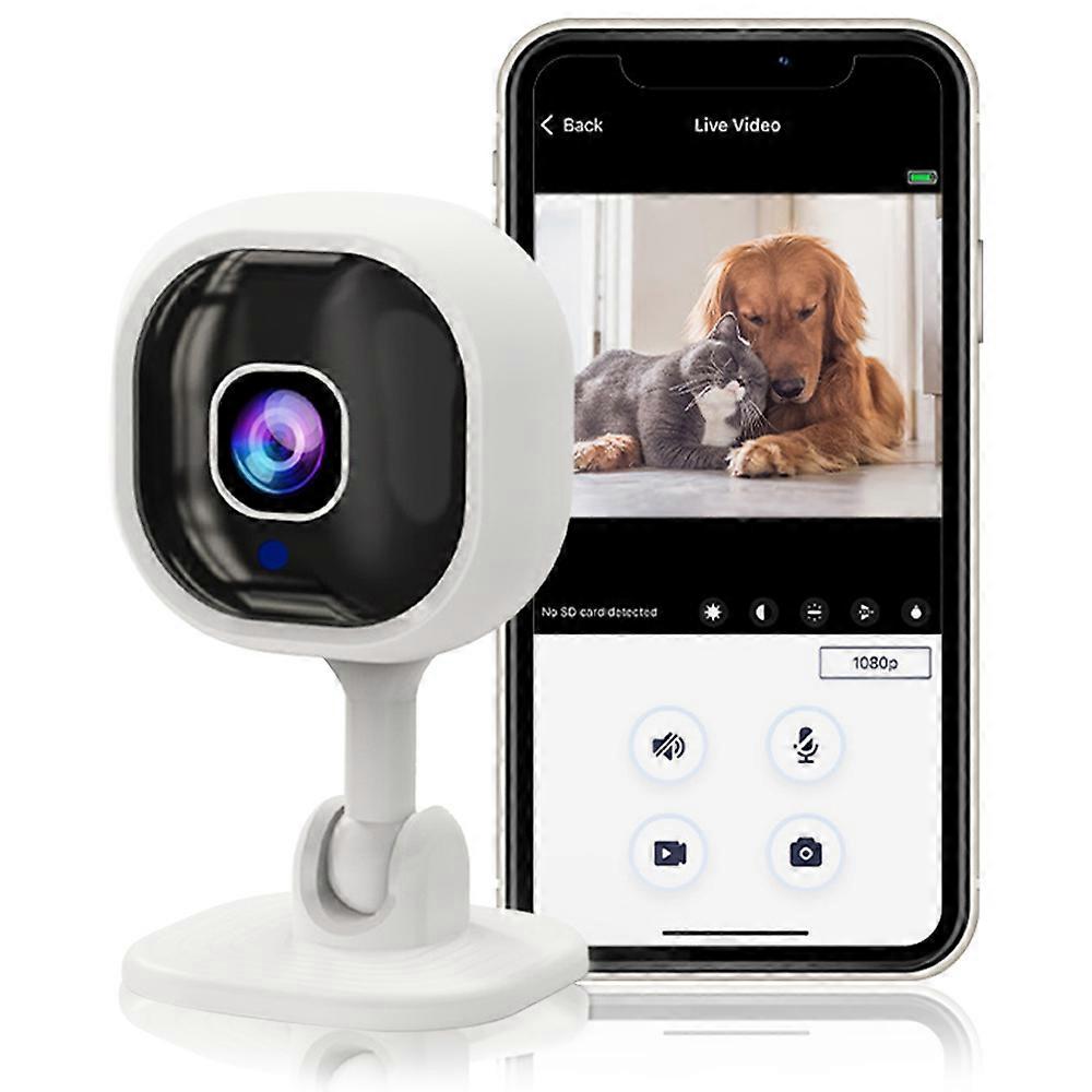 1080P Indoor Security Camera for Baby Monitor, Dog Camera w/Motion Detection, 2-Way Audio Siren, Night Vision