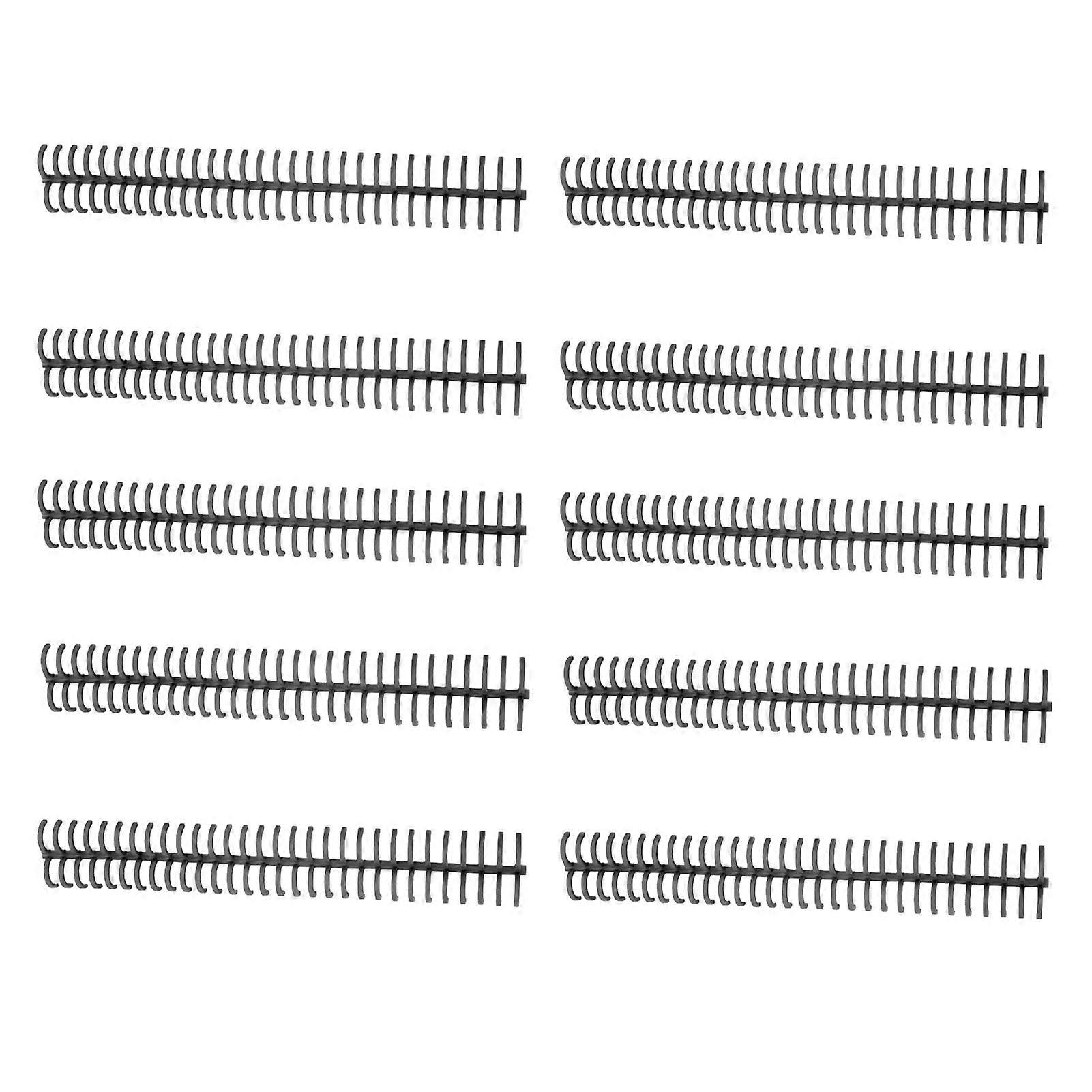 10Pcs σπειροειδής συνδετική σπείρα 130 χτένα σπονδυλικής στήλης ικανότητας φύλλων 30 εξάρτηση σετ διαμέτρων 16mm οπών μαύρο YEMAA