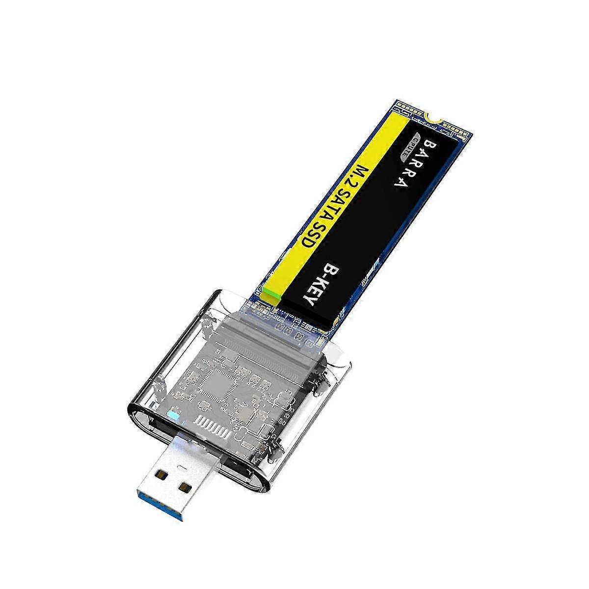M2 SSD-Gehäuse M.2 zu USB 3.0 5Gbps High-Speed-SSD-Gehäuse für SATA M.2 NGFF SSD 2242 2260 2280Mm ca
