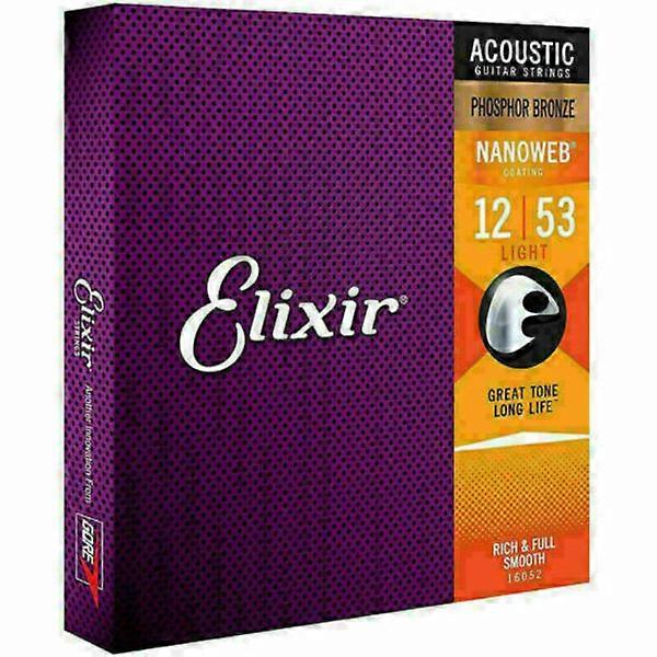 Elixir Struny do gitary akustycznej Nanoweb Phosphor Bronze Light 16052