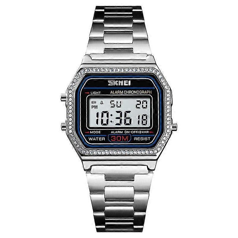 Kvinder Mode Indlæg Rhinestone ure Vandtæt Simple Business Watch Damer Elektronisk Watch Nyt