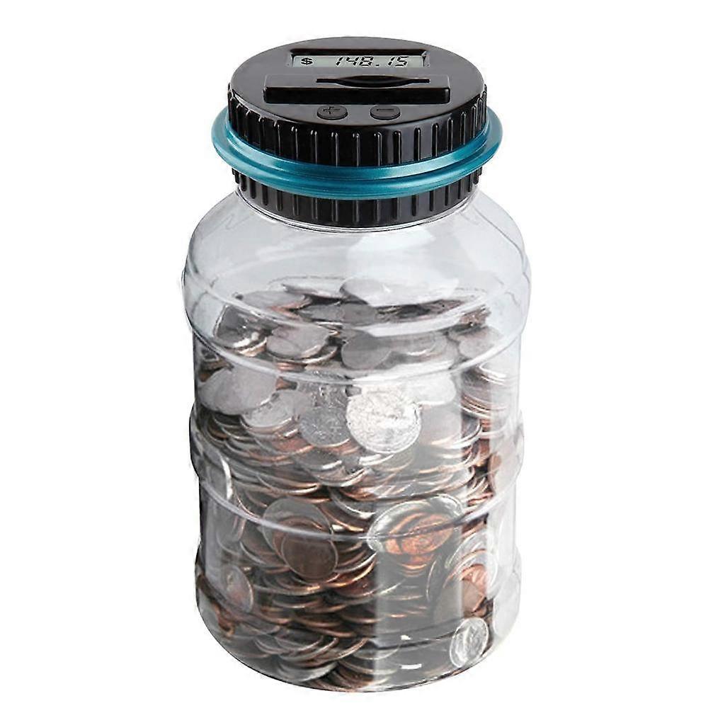 Large Piggy Bank for Boys Adults,Designed for All US CoinsDigital Coin Counting Bank with LCD Counter, 1.8L Capacity Coin Bank Money Jar,2024 Ping