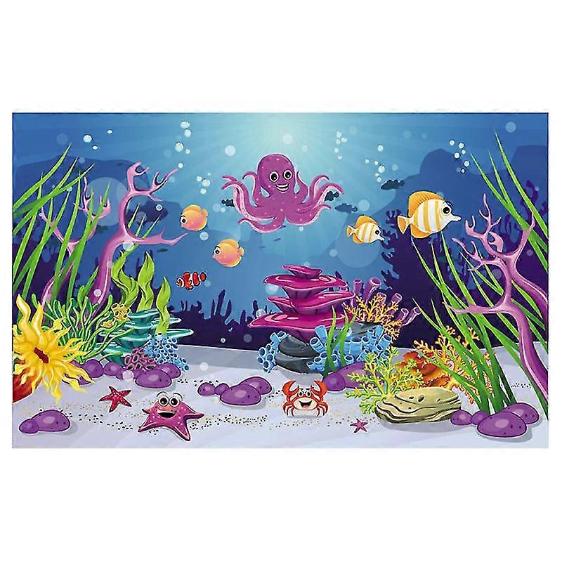 150x90cm 3d photographic backdrop cartoon underwater world backdrop for store photographic studio work room