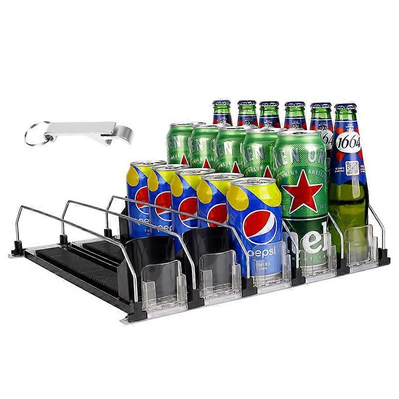 Drink Organizer for Fridge Pusher Glide