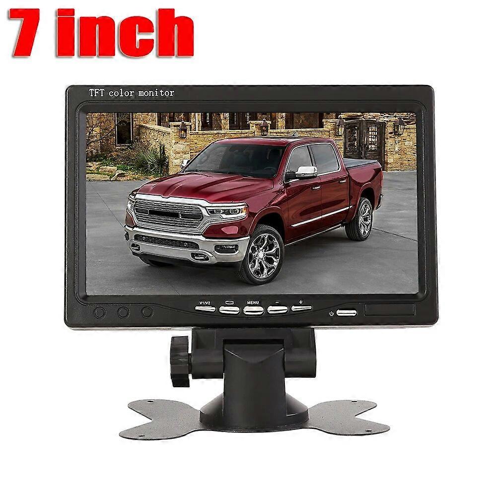 Car Monitor 7 inch TFT 2 Way Video Input Auto Rearview Home Security Surveillance Camera LCD Dual Use Display Car Accessories