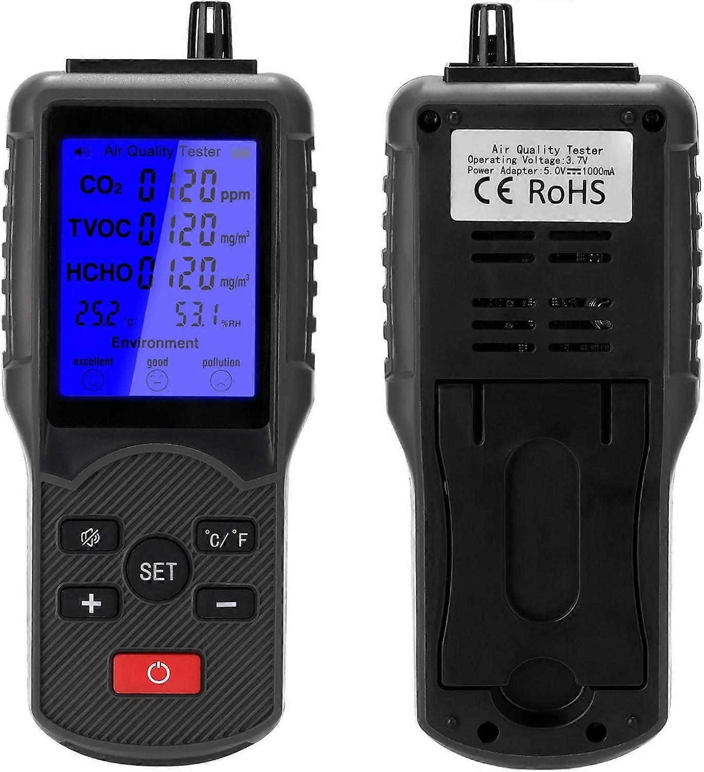 Quality  Monitor  Analyzer  CO2  Meter  Multifunctional  TVOC  Meter  Temperature  Humidity  Meter  Indoor  Formaldehyde  SZRH A-F