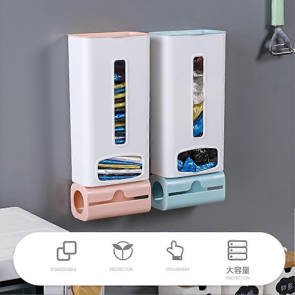 Wall Mount Garbage Bag Storage Box Organizer Plastic Bag Dispenser Storage Case