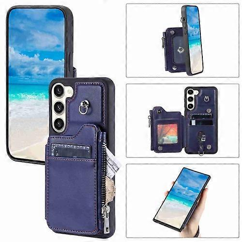 For Samsung Galaxy S23 5G Zipper Card Slots RFID Mobile Phone Case