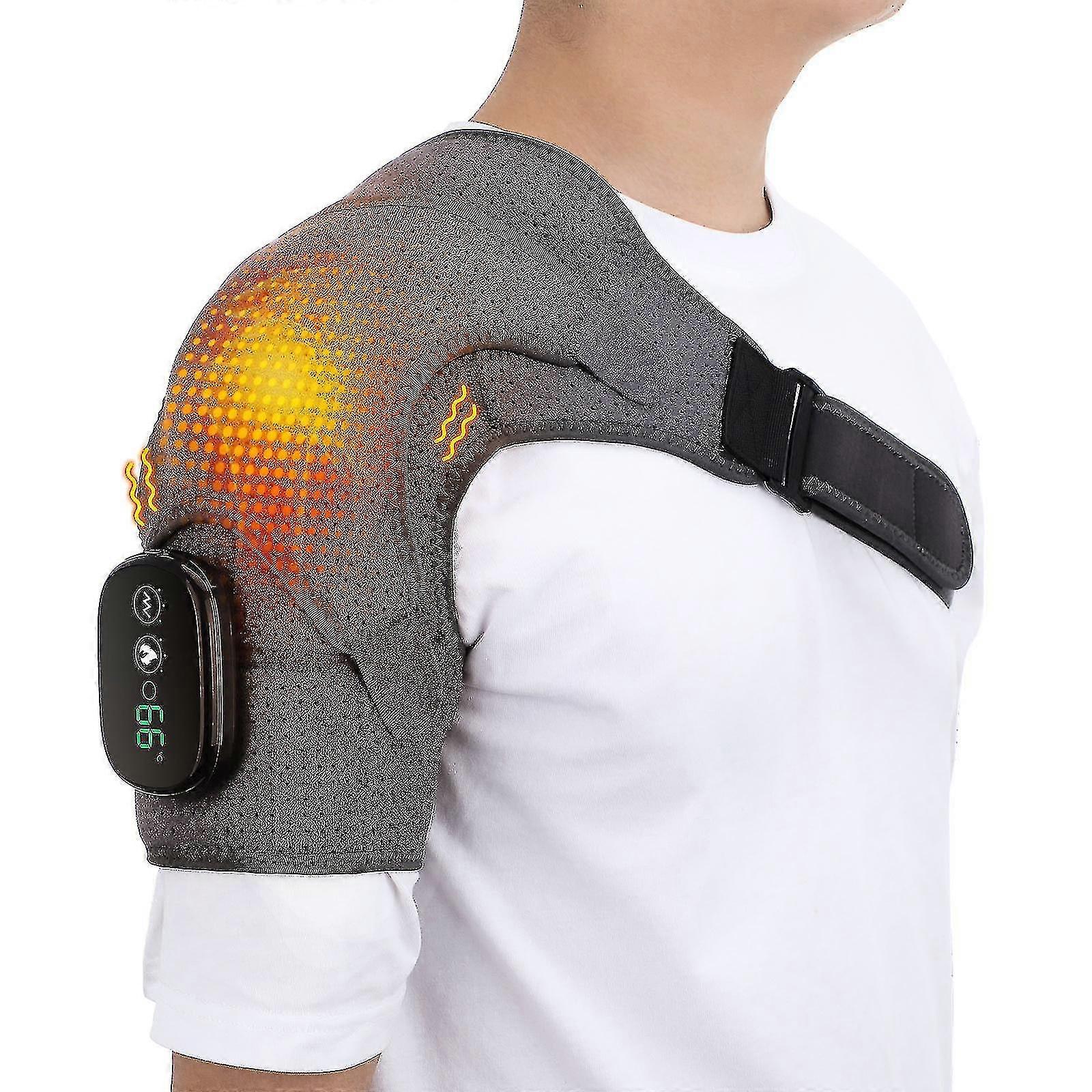 Heated Shoulder Wrap With Massage, Electric Shoulder Heating Pad Massager