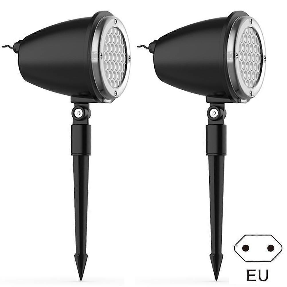 Cute Chirstmas Snowflake Projector with Ground Plug Xmas Party Snow Landscapes Garden Lamp for Lawn