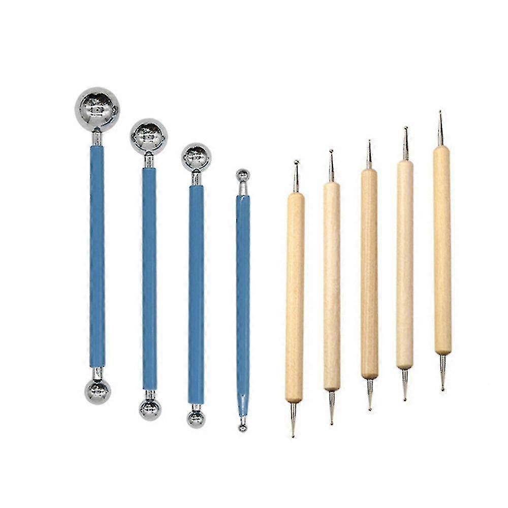 Pottery Clay Tool Creasing Pen, Suitable For Pottery Clay Crafts And Embossing Art (9-piece Set)