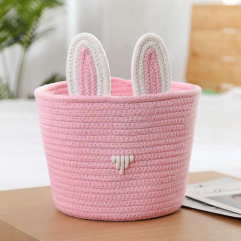 Home Desktop Storage Box Foldable Cotton Rope Storage Basket (b, Style)