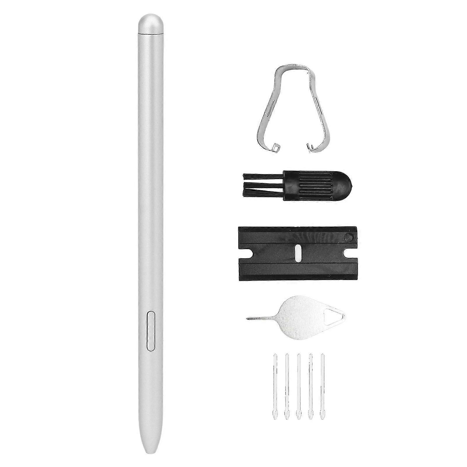 Tablet Stylus Pen For Samsung Tab Sm T870 Sm T875 Sm T970 Sm T976 With 5 Replaceable Nibs High Sensitivity Stylus Pen Silver