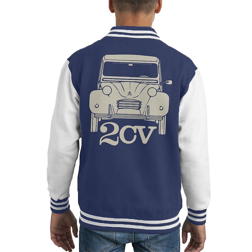 Citroen 2CV For Dark Kid's Varsity Jacket