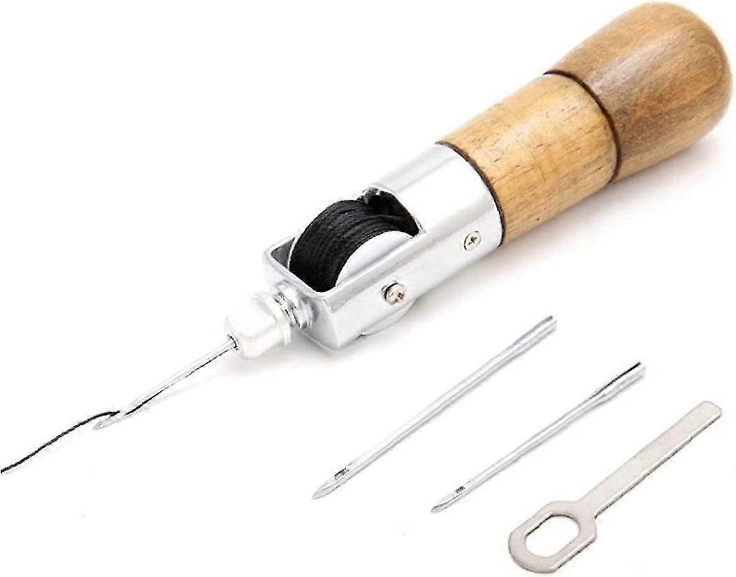 Wooden Handle Leather Sewing Awl Kit
