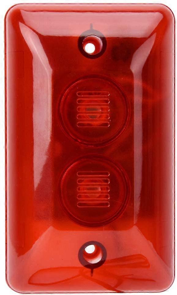 Sound and Light Warning Strobe Light, Wired 12V Siren Strobe LED, Home Security Alarm System (Red)