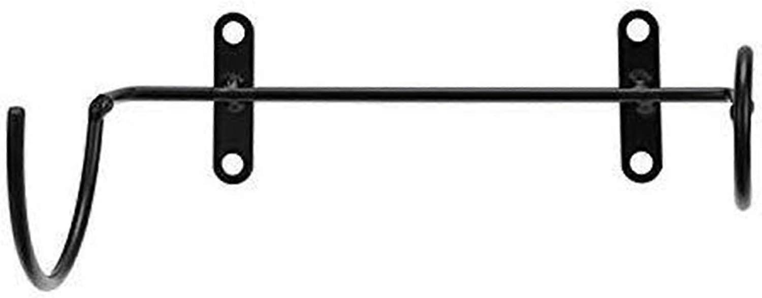 Wall Mounted Iron Wine Bottle Rack (Black)