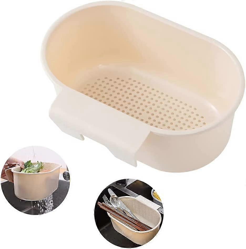 Sink Drain Strainer Basket(Beige)