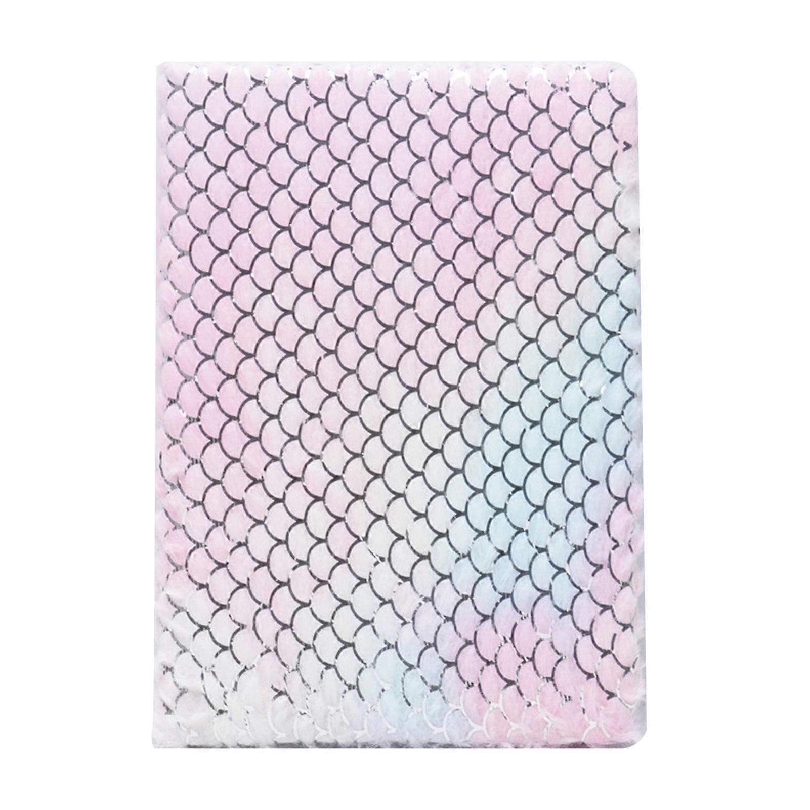 Girl Diary Notebook Rainbow Heart Pattern Plush Journal with Lock A5 Secret Diary Embroidery Writing Drawing Notepad