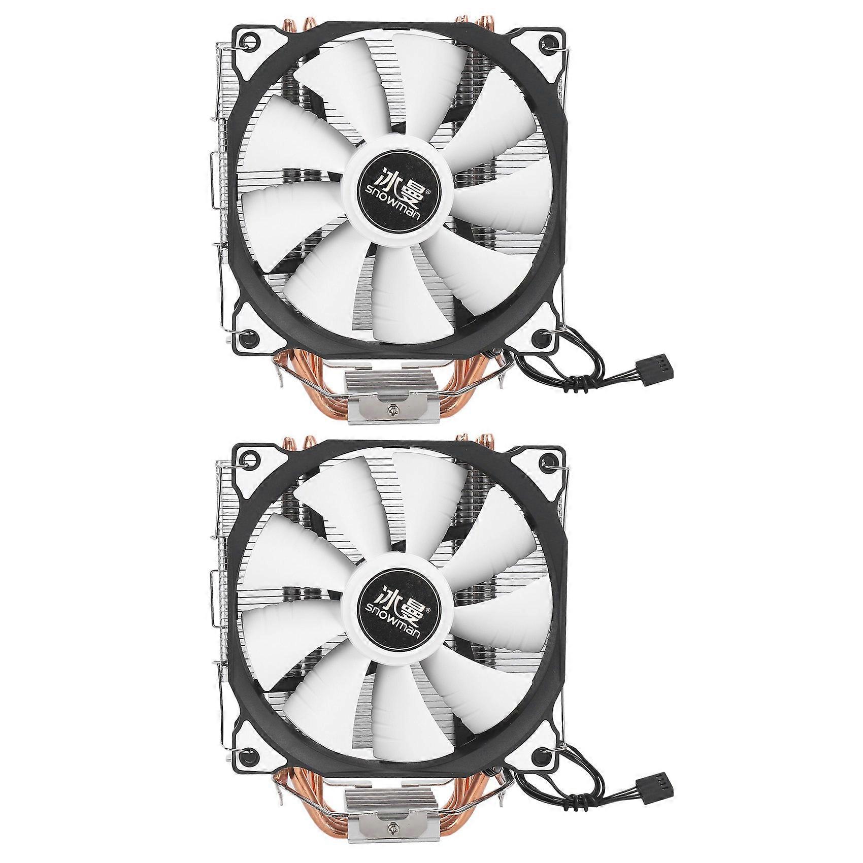 SNOWMAN 2X CPU 5 Direct Contact Heatpipes freeze Tower Cooling System CPU Cooling Fan with PWM Fans