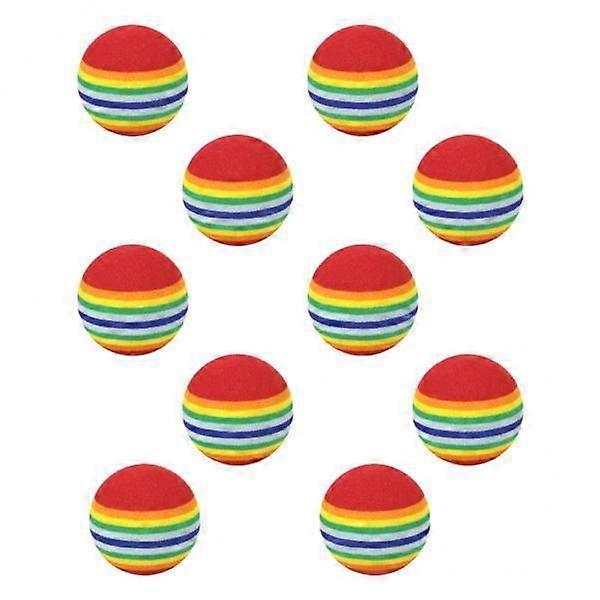 2x 10Pcs Rainbow Soft Foam Sponge Golf Balls Swing Practice Training Aids 35mm