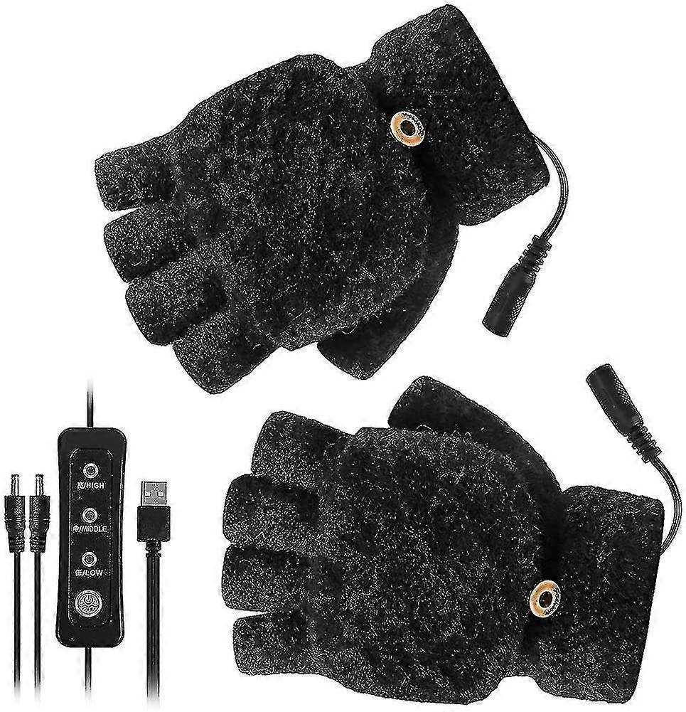 Usb Heated Gloves.electric Heating Gloves Full And Half Finger Mitten