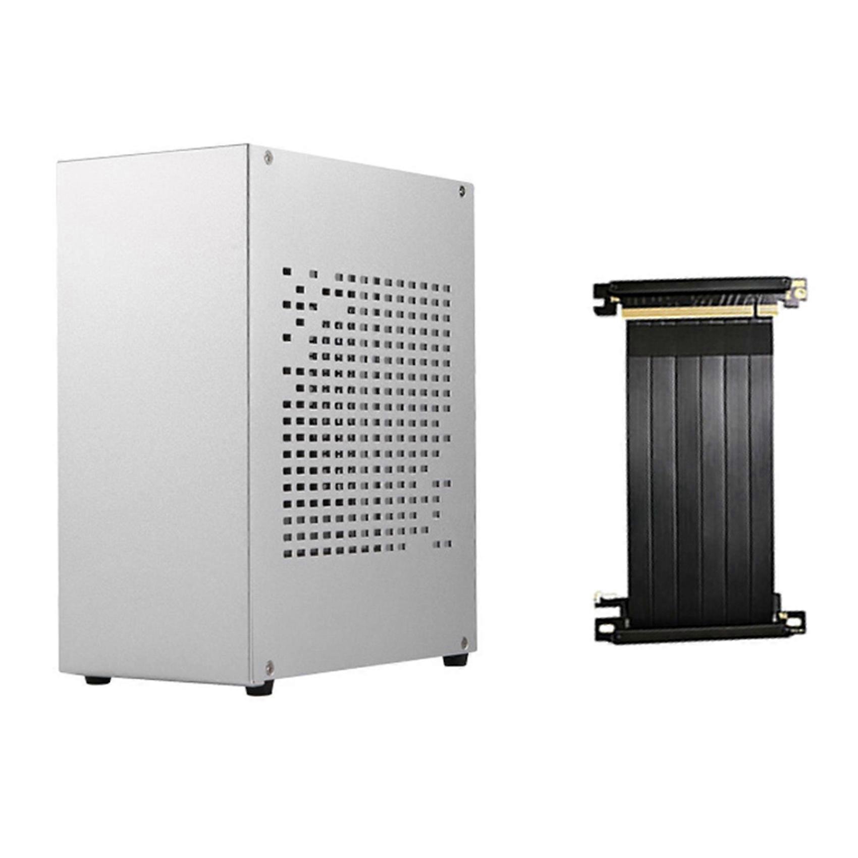 A07 Mini ITX Computer Case Chassis HTPC Case USB3.0 ITX Enclosure with Graphics Card Extension Cabl