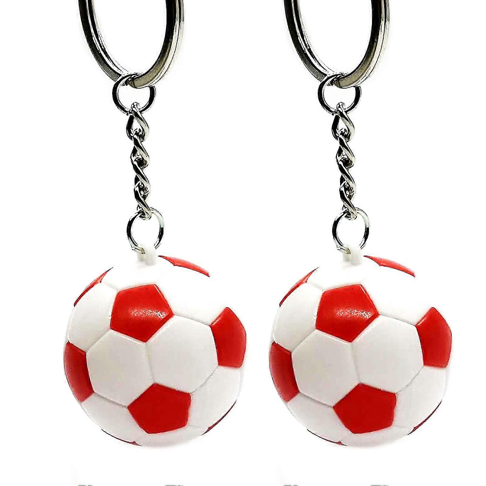 2 stk Key Ring Levende Color Vandtæt Abs School Carnival Reward Fodbold Nøglering for børn