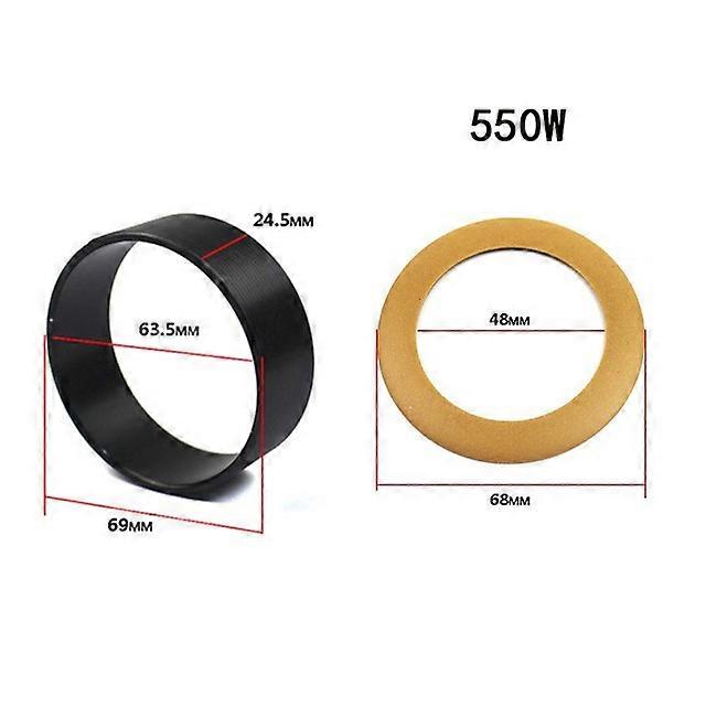 2pcs piston cylindre anneau kit pompe à vide sans huile silencieux silencieux compresseur d’air manchon de cylindre anneau en caoutchouc manchon en acier
