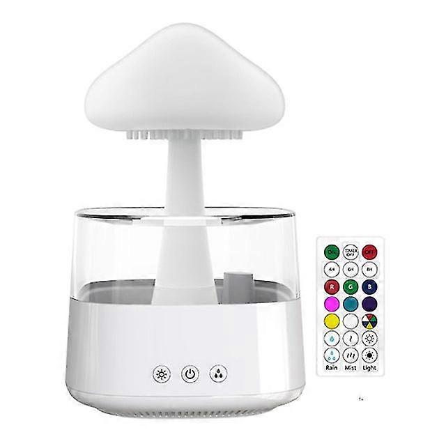 Svamp regn luftfuktare elektrisk arom diffusor regnmoln lukt distributör slappna av lugnande vattendroppar ljud nattljus