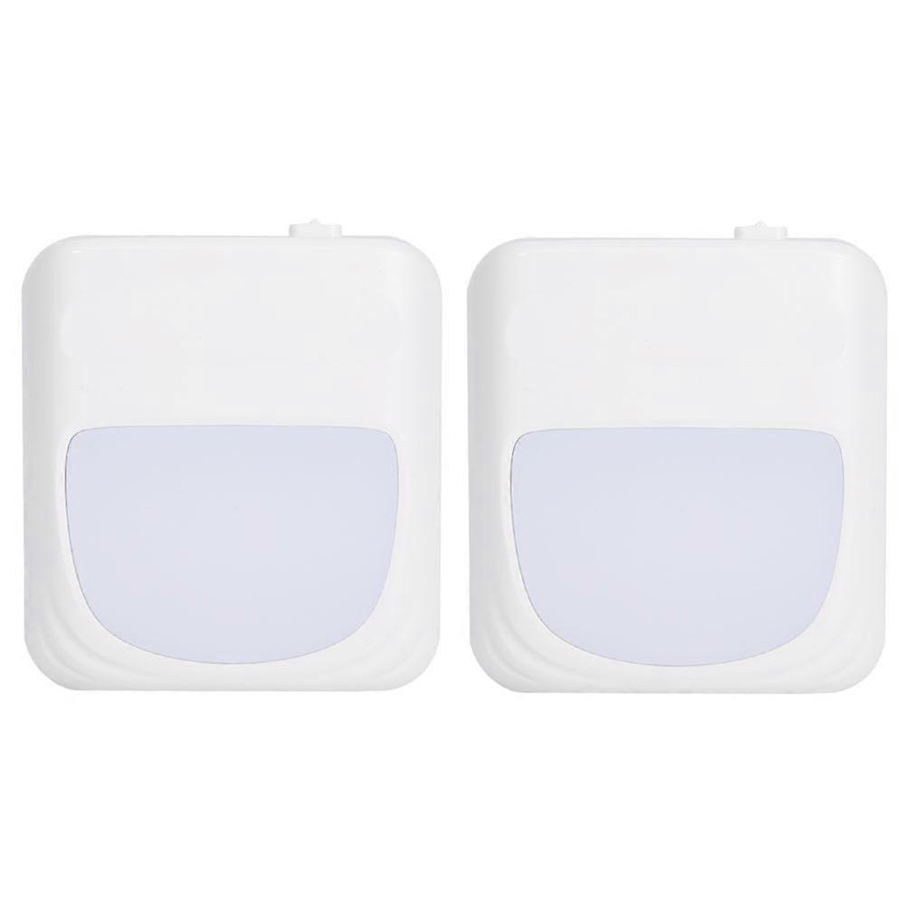 2Pcs LED Plug in Nightlight Stepless Dimming Lamp Sensor Light AC100-240V US Plug(Warm Light)