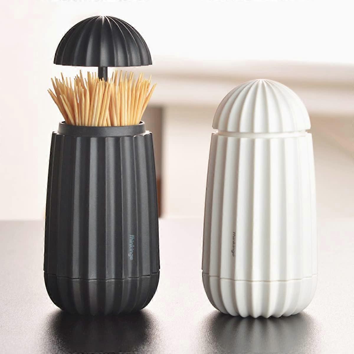 2Pcs Toothpick Holder,Automatic Plastic Toothpick Dispenser Box Portable Plastic Toothpick Holder Toothpick Box Pop Up Toothpick Container Toothpick D