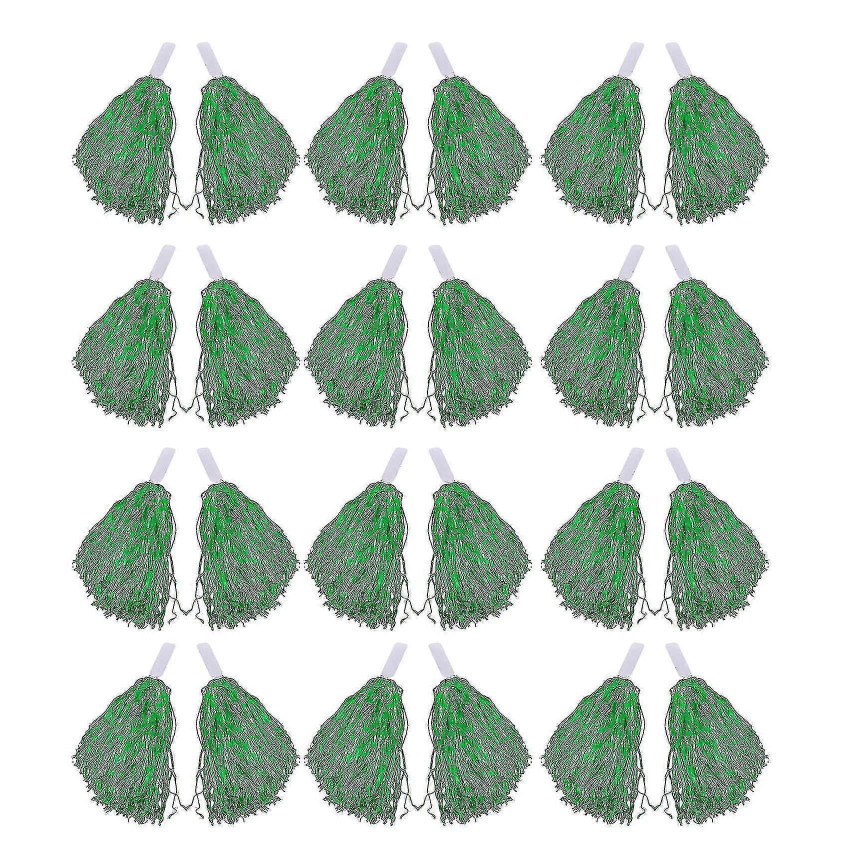 24pcs التشجيع بوم بوم للبالغين الأطفال المشجعين حزب الأخضر