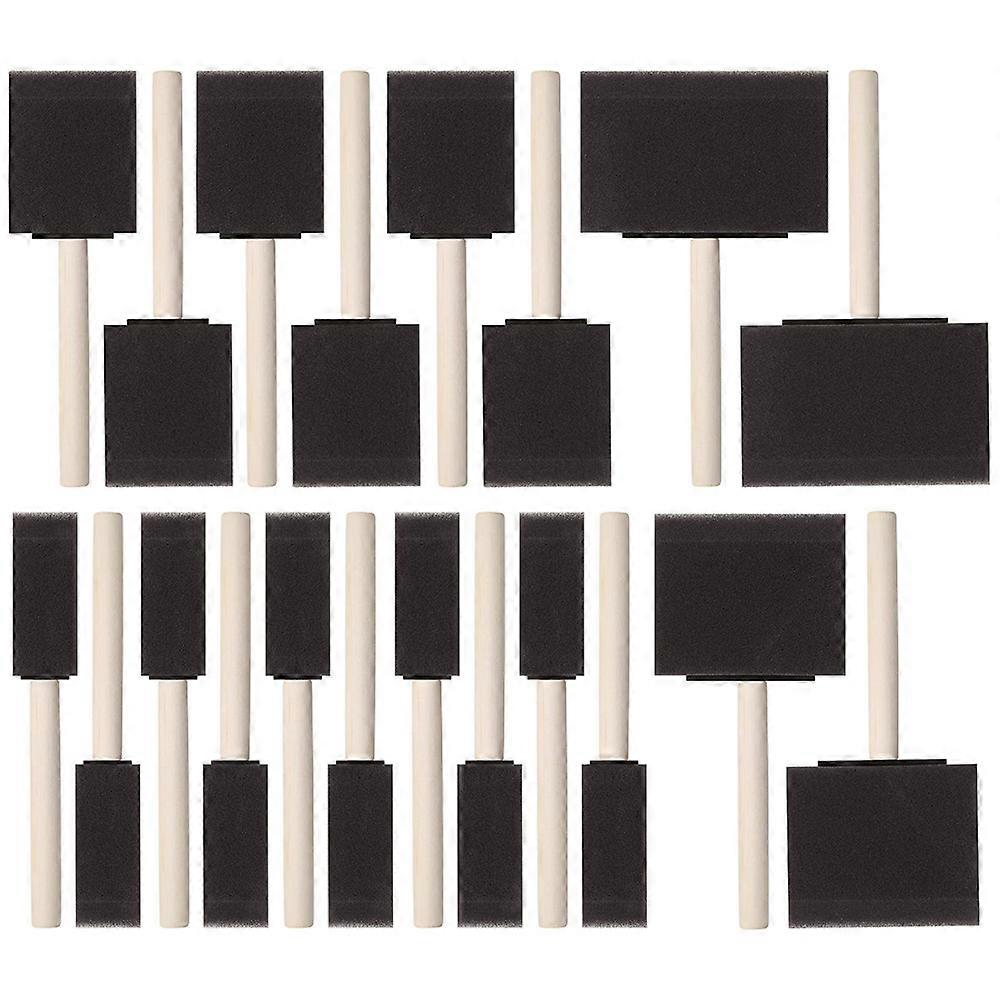 Foam Brushes for Staining - Assorted Sizes, 20 Pack - Sponge Paint Brush for Painting