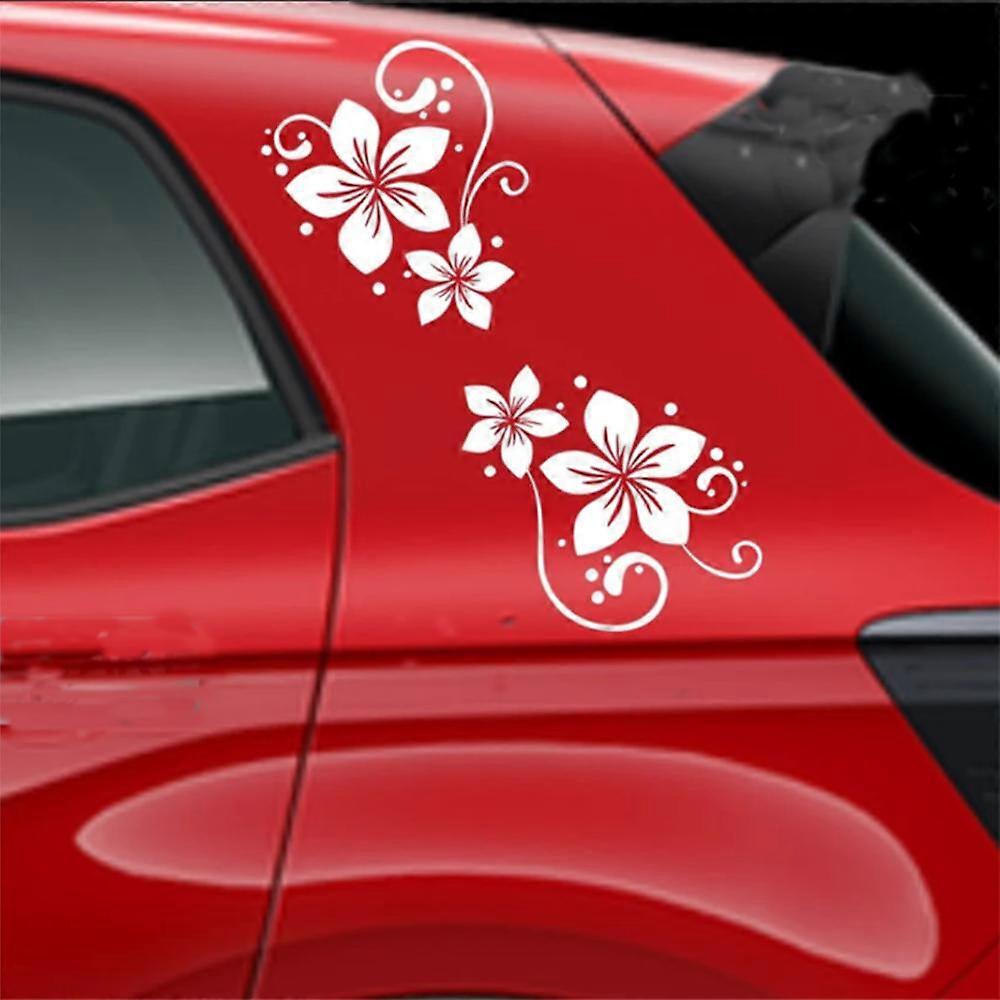 Flowers with Dots Car Sticker Decal for Windshield Tailget Bumper Hood Auto Vehicle SUV Vinyl Decor
