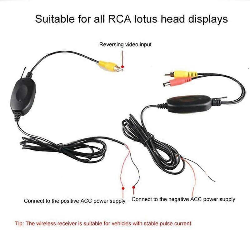 Car Rear View Camera Wifi Wireless 2.4GHz DC 12V Transmitter/Receiver Kit For Small Trucks, Cars, Vans, And RVs, Etc.