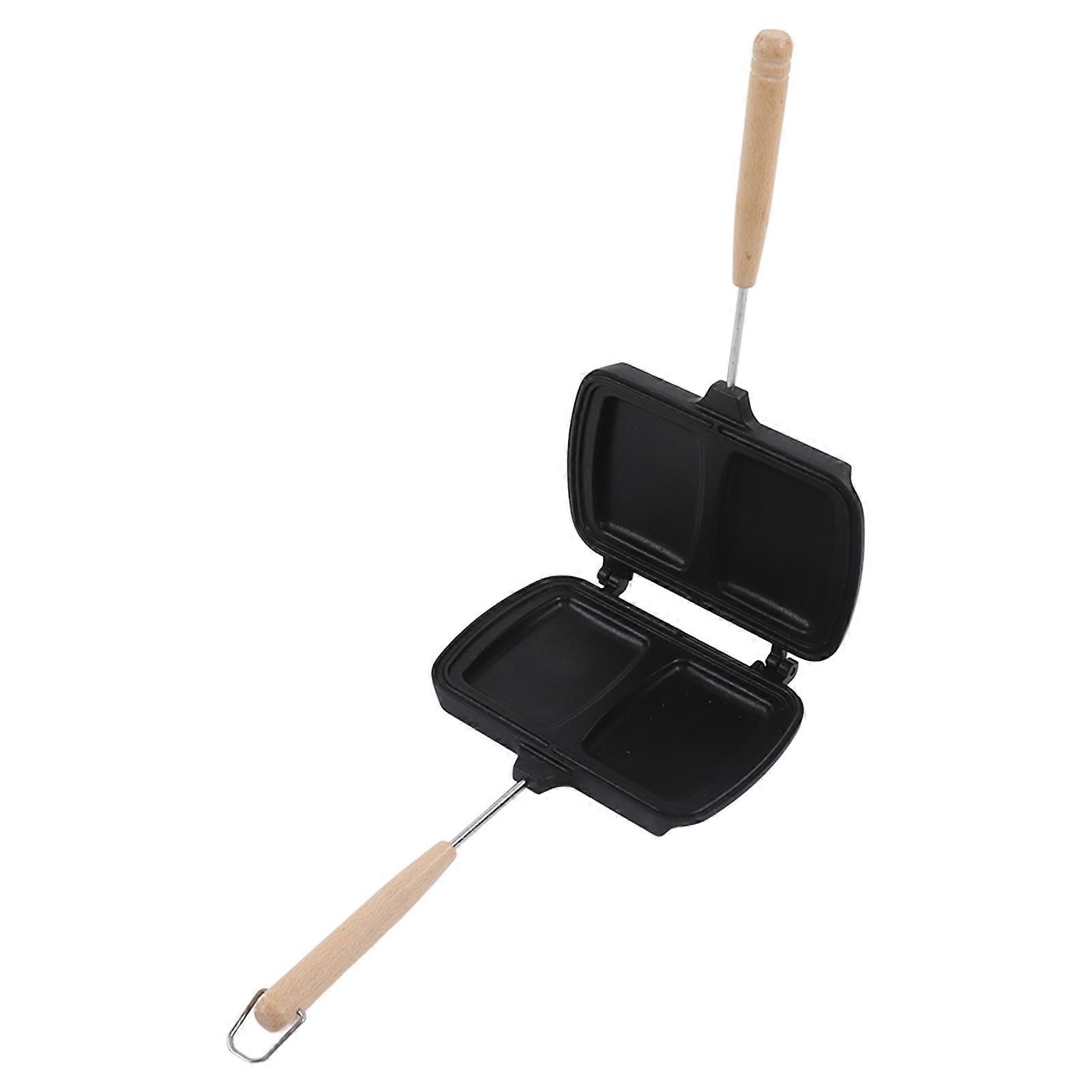 Nonstick Double Sided Sandwich Panini Maker Frying Pan with Removable Handles