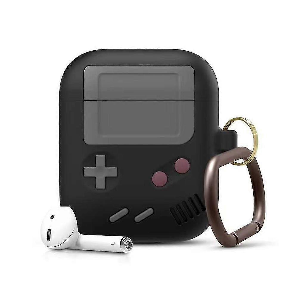 compatible with airpods case cover,  case compatible, protective silicone case with keychain, wireless charging