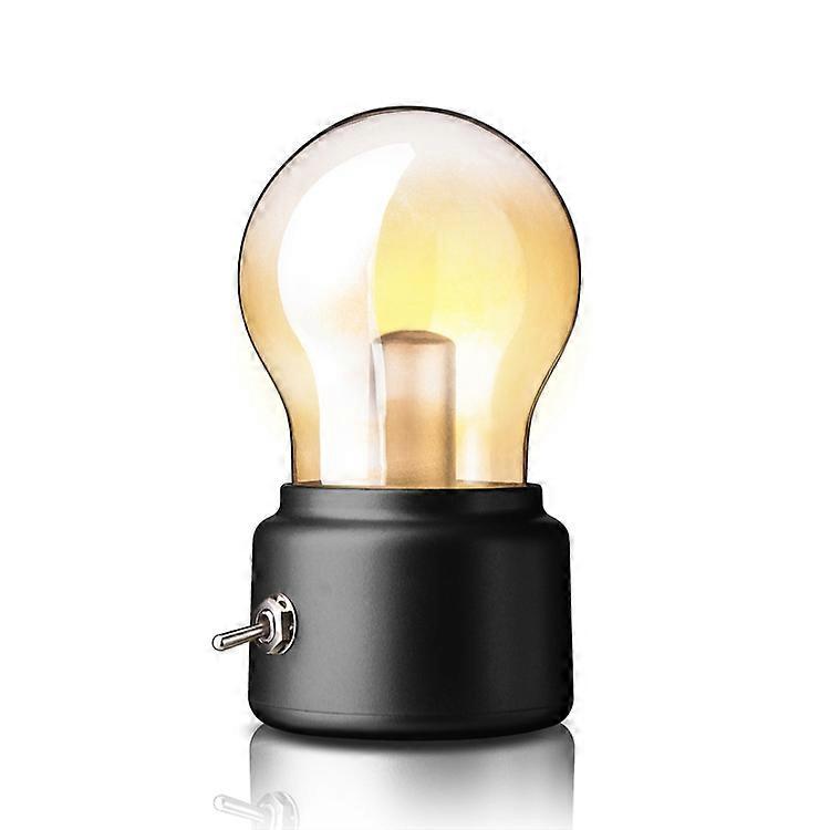 Vintage USB Rechargeable Night Light - Energy-Saving Retro Desk Lamp for Bedside - Portable & Convenient Home Lighting Solution
