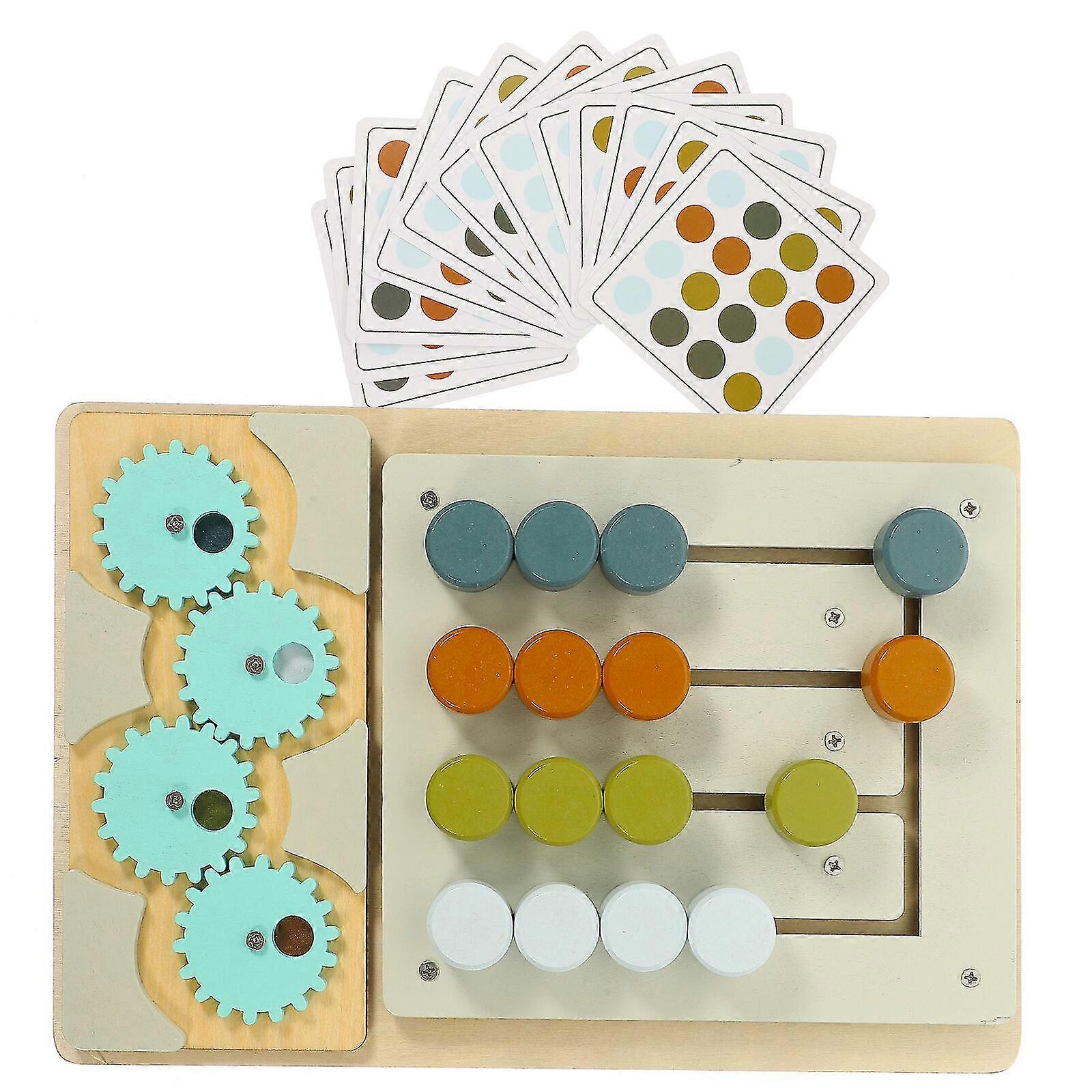 1 Set Of Wooden Matching Toy Thinking Tracking Toy Color Matching Toy Educational Busy Board Toy